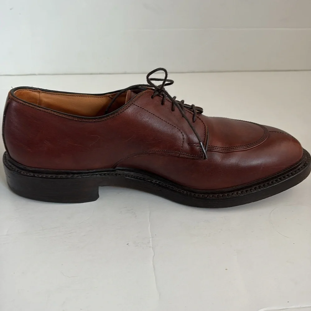 Allen Edmonds brown leather Walton oxford split toe lace men shoe size 7.5